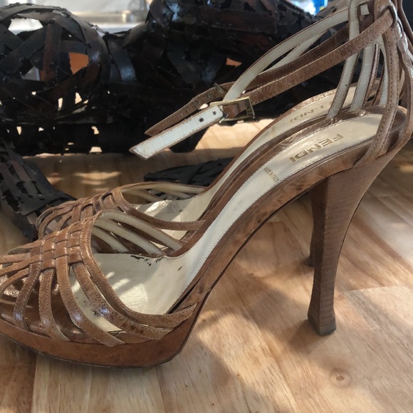 Authentic Fendi ankle sandal sz 9 - Picture 4 of 7